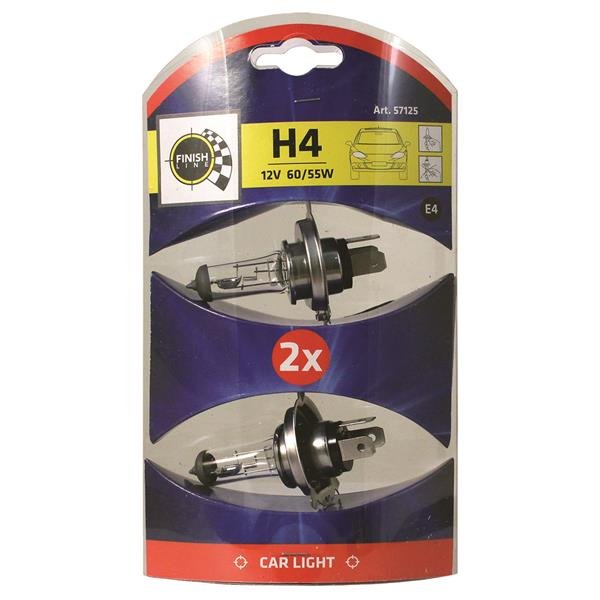 FINISH LINE žarnica duo H4 2-1 60-55W 12V, 2 kosa