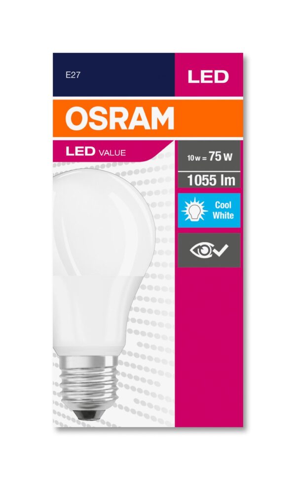 OSRAM žarnica led value a 10W=75W/840 E27
