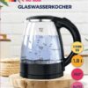 et72905_grelnik_vode_ steklen_1,8l_1500w_ 3858893729051 GRELNIK ZA VODO STEKLEN Z LED SVETLOBO, 1.8 LIT 1500W